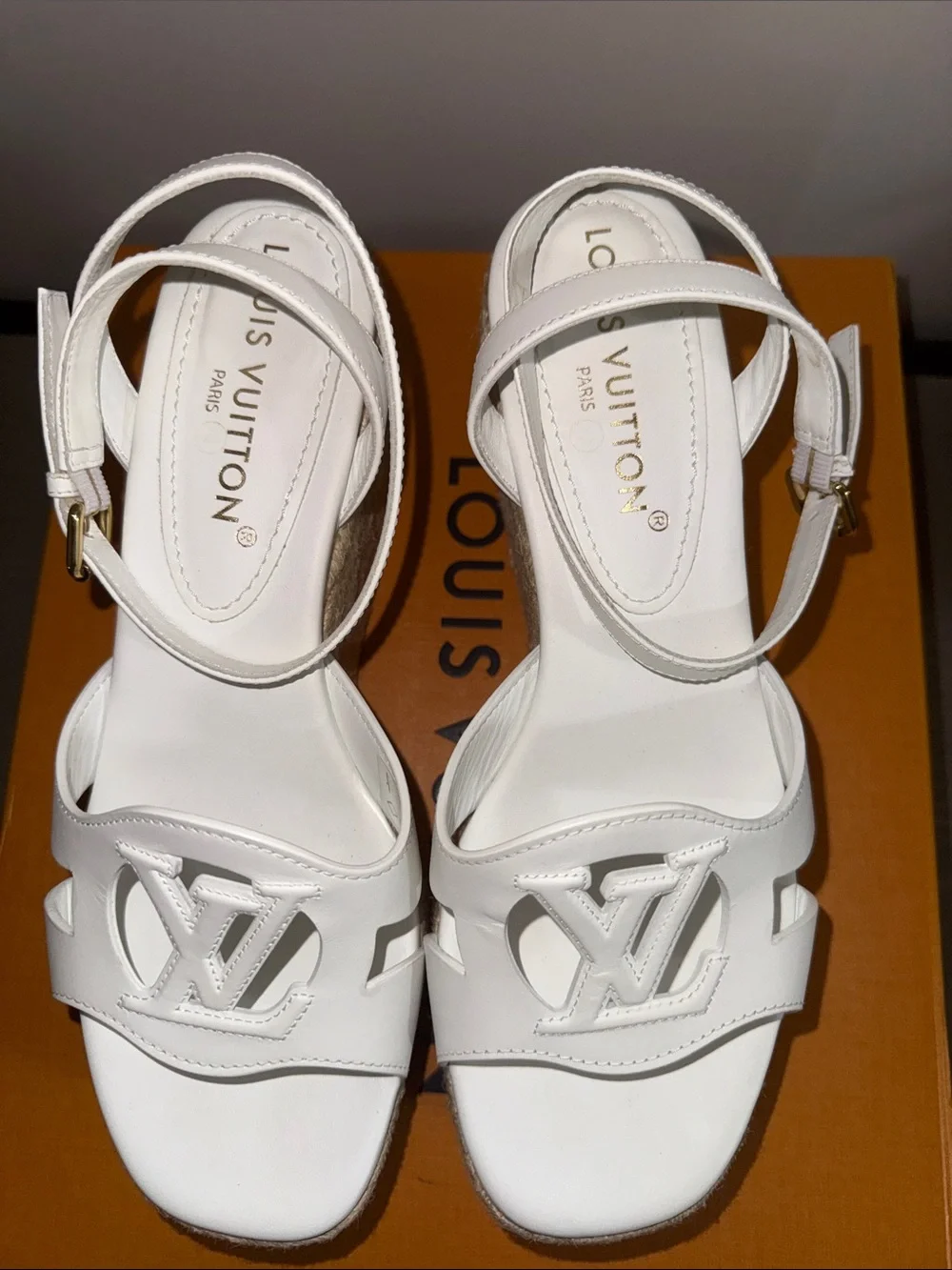 Louis Vuitton white leather